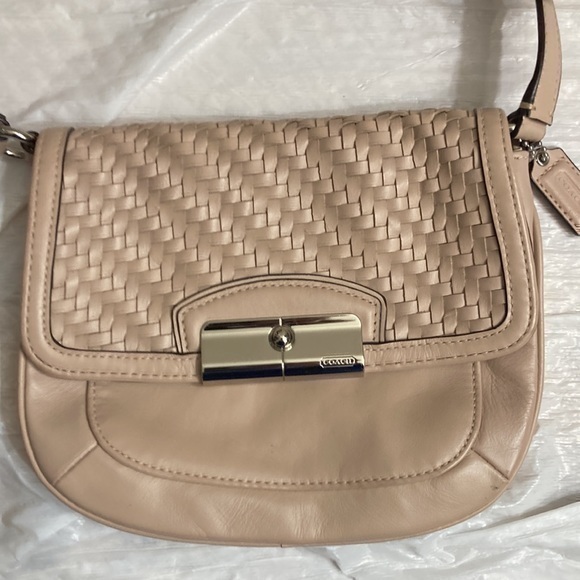 Coach kirsten flap crossbody bag light pink - Picture 1 of 12